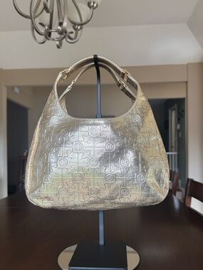 Tory Burch Metallic Gold Hobo Shoulder Bag